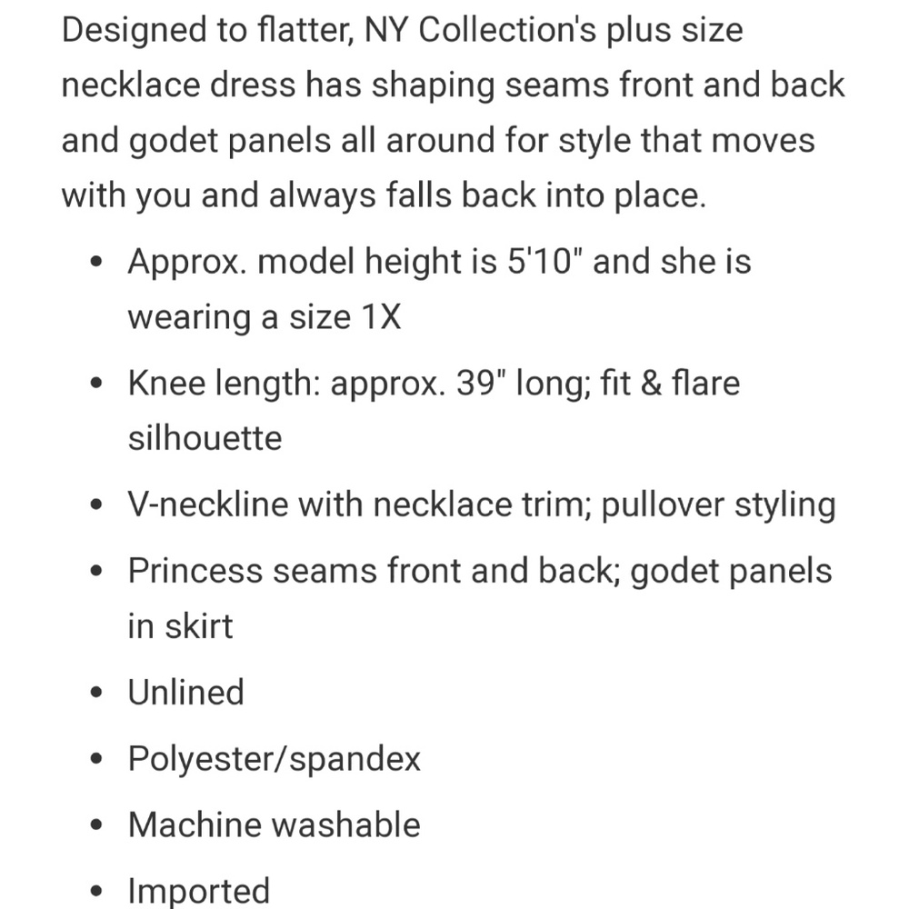 3X Black NY Collection dress - Picture 2 of 4